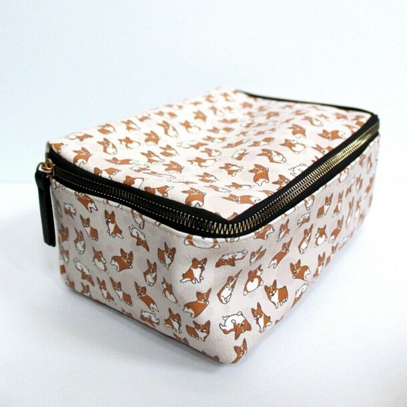 Corgi 2-Pieces Makeup Bag Set Clear and Corgi Print - Picture 4 of 12